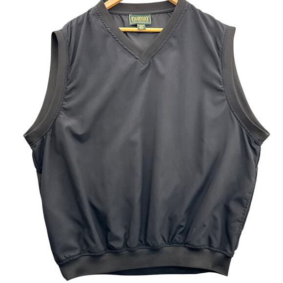 Fairway Golf Collection Black V Neck Golfing Vest Men XXL - Picture 1 of 6